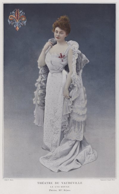 Gabrielle Rejane como Therese no The Red Lily (foto colorida) de French Photographer