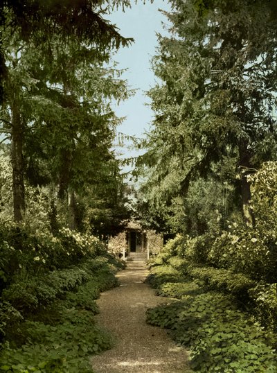 Caminho do jardim no jardim de Claude Monet, Giverny de French Photographer
