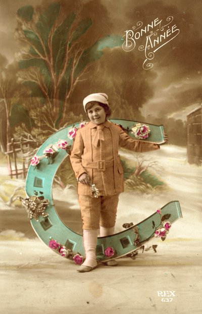 Menina, com, grande, ferradura de French Photographer