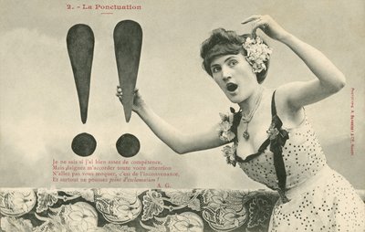 Menina com dois pontos de exclamação (foto a p/b) de French Photographer
