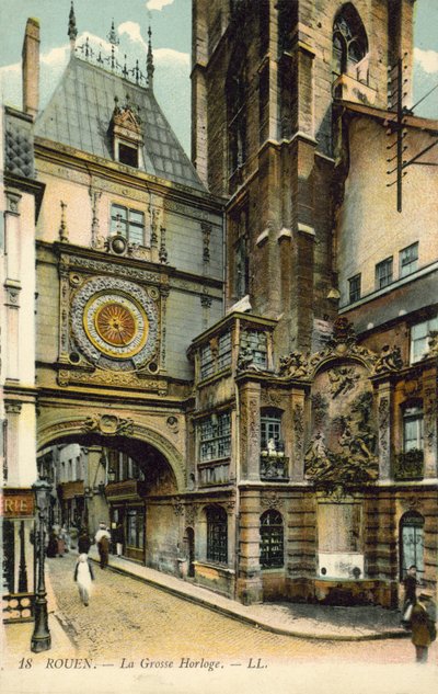 Gros Horloge, Rouen (foto a cores) de French Photographer