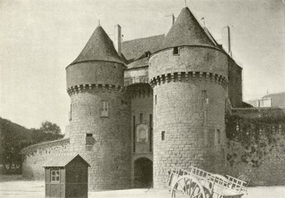 Guerande, Porte Saint-Michel (fotografia a preto e branco) de French Photographer