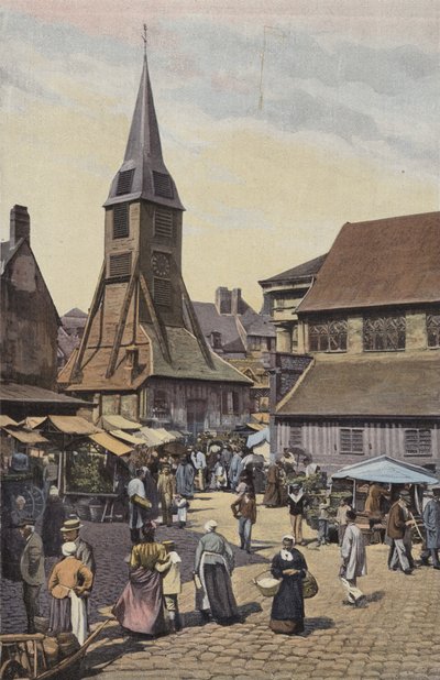 Honfleur, Place du Marche e Igreja de Santa Catarina de French Photographer