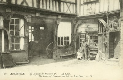 Casa do Rei Francisco I, Abbeville (foto a p/b) de French Photographer