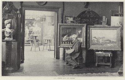 Jean-Leon Gerome em sua oficina de French Photographer