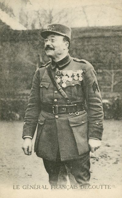 Jean-Marie Degoutte, general francês da Primeira Guerra Mundial (foto a p/b) de French Photographer
