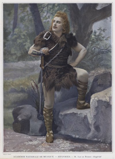 Jean de Reszke no papel título em Siegfried (foto colorida) de French Photographer