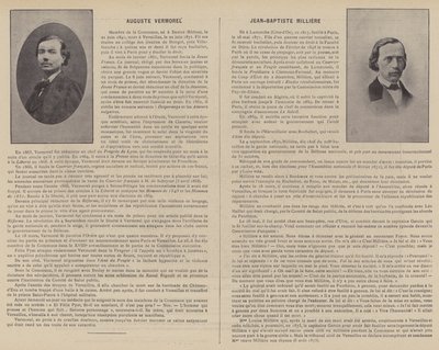 A Comuna de Paris, Auguste Vermorel, Jean-Baptiste Milliere (foto a p/b) de French Photographer