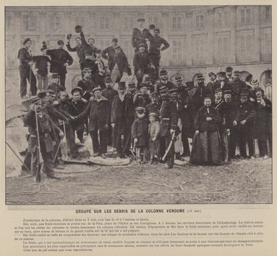 A Comuna de Paris, Grupo sobre os escombros da coluna de Vendôme de French Photographer