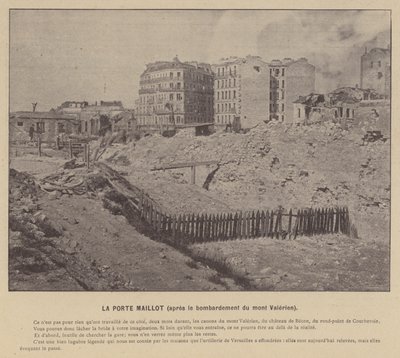 A Comuna de Paris, Porte Maillot, após o atentado ao Monte Valerien (foto a p/b) de French Photographer