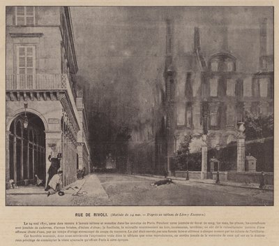 La Commune de Paris, Rue De Rivoli, Matinee de 24 de Maio (foto a p/b) de French Photographer