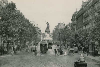 A Rua do Templo e a Praça da República, a Rua do Templo e a Praça da República (fotogravação) de French Photographer