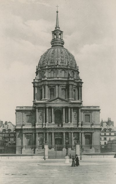A cúpula do Hotel des Invalides, Cúpula dos Inválidos (fotogravação) de French Photographer