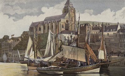 O Treport, a igreja e o porto de French Photographer