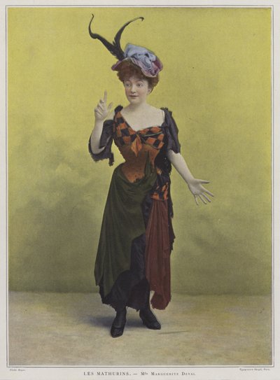 Marguerite Deval, atriz francesa e cantora de ópera (foto colorida) de French Photographer