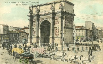 Marselha, arco triunfal da porta DAix de French Photographer