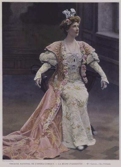 Mary Garden como Orlanda em La Reine Fiammette (foto colorida) de French Photographer