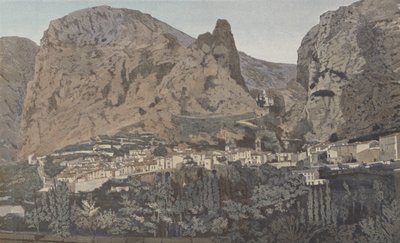 Moustiers-Sainte-Marie, Vista geral e ND Capela de Beauvoir de French Photographer