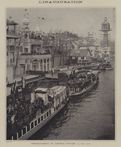 Abertura da Exposição Universelle 1900, Paris (foto a p/b) de French Photographer