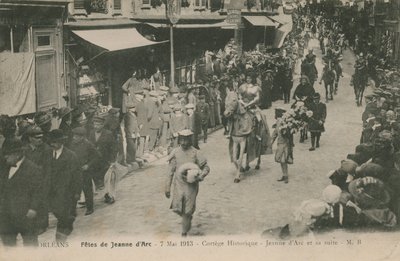Orleães, Fetes de Jeanne DArc, 7 de maio de 1913. Postal enviado em 1913. de French Photographer