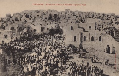 Palestina, entrada dos peregrinos a Belém no dia de Natal de French Photographer