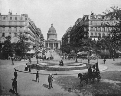 Paris - Place Medicis, Rue Soufflot e o Pantheon (foto a p/b) de French Photographer