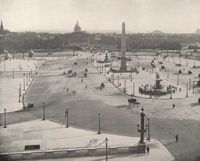 Paris: Uma Vista Sul olhando através da Place de la Concorde (foto a p/b) de French Photographer