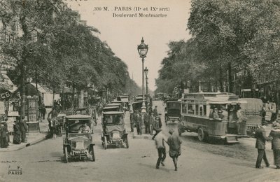 Paris, Boulevard Montmatre. Postal enviado em 1913. de French Photographer