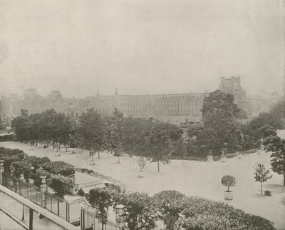 Paris: Jardim em frente ao Palácio Tuileries (foto a p/b) de French Photographer