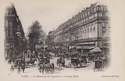 Paris, o Boulevard des Capucines, o Grand Hotel de French Photographer