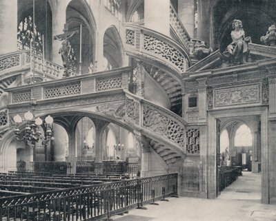 Paris: Secção do Coro em St Etienne-du-Mont (foto a p/b) de French Photographer