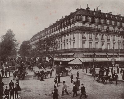 Paris: O Grand Hotel e Cafe de la Paix (foto a p/b) de French Photographer