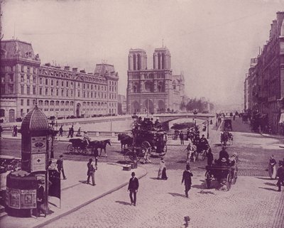 Paris: The Pont St Michel and Notre Dame (foto a p/b) de French Photographer