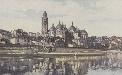 Perigueux, cathedrale, Saint-Front, vista, levado, de, a, costa, de, ilha de French Photographer