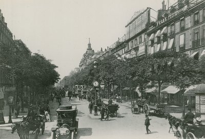 Perspectiva do Boulevard des Italiens, Boulevard dos Italianos (fotogravação) de French Photographer