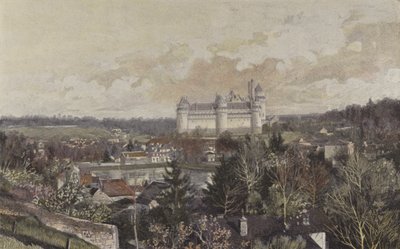 Pierrefonds, visão geral tirada da rocha de French Photographer