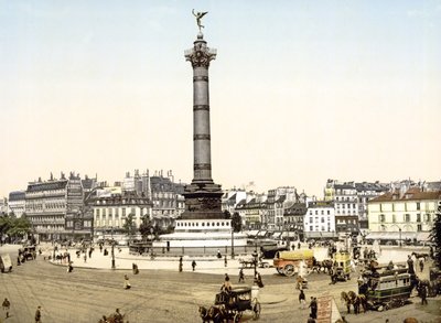 Place de la Bastille, Paris, pub. 1900 de French Photographer