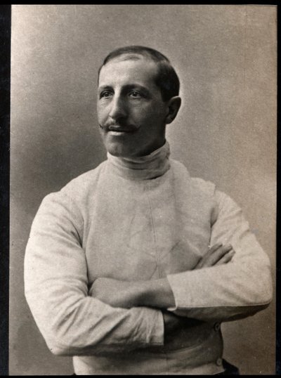 Retrato de Giuseppe Pini (n. 1853), esgrimista italiano. de French Photographer