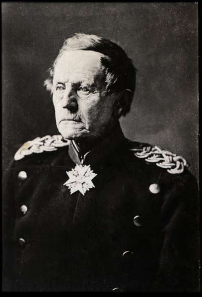 Retrato de Helmuth Karl Bernhard de Moltke, o Velho (1800-1891), Marechal de Campo Alemão. de French Photographer