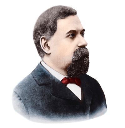 Retrato do astrônomo italiano Giovanni Schiaparelli (1835-1910). de French Photographer