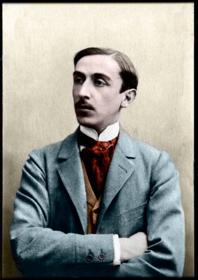 Retrato de Maurice Barres (1862-1923), romancista francês, jornalista e político socialista. de French Photographer