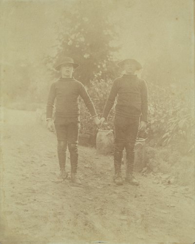 Retrato de Michel Monet e Jean-Pierre Hoschede de French Photographer