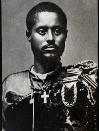 Retrato de Ras Makonnen (1852-1906), general e governador da província de Harar na Etiópia. de French Photographer