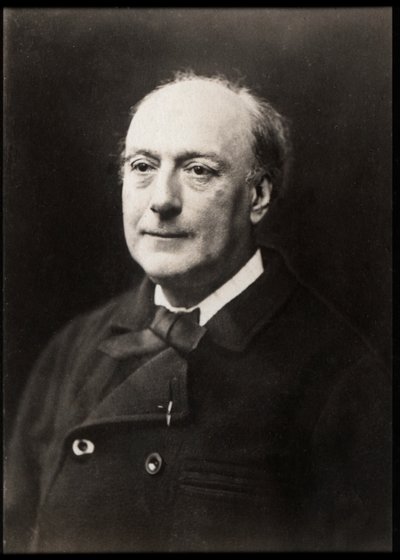 Retrato de Theodore de Banville (1823-1891), poeta francês. de French Photographer