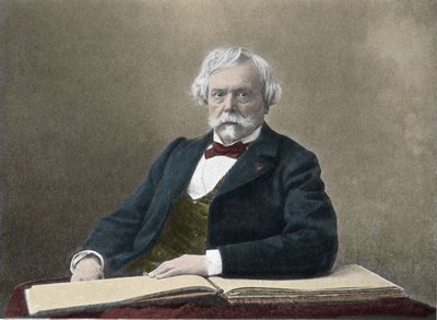 Retrato do escritor Edmond de Goncourt (1822-1896) Fotografia do final do século XIX de French Photographer