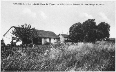 Postal representando a casa de Henri Desire Landru (1869-1922) em Gambais de French Photographer