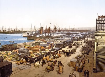 Quai de la Joliette, Marselha, França, pub. 1890-1900 de French Photographer