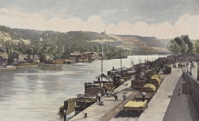 Rouen, a costa de Blosseville-Bonsecours (antes do monumento Jean d&39;Arc) de French Photographer