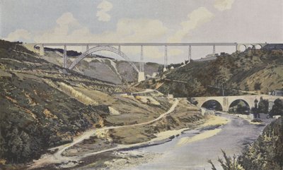 Ruínas, viaduto de Garabit, acima do vale de Truyere de French Photographer