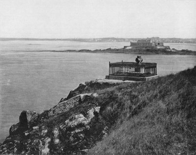 Saint-Malo - Túmulo de Chateaubbiand (foto a p/b) de French Photographer